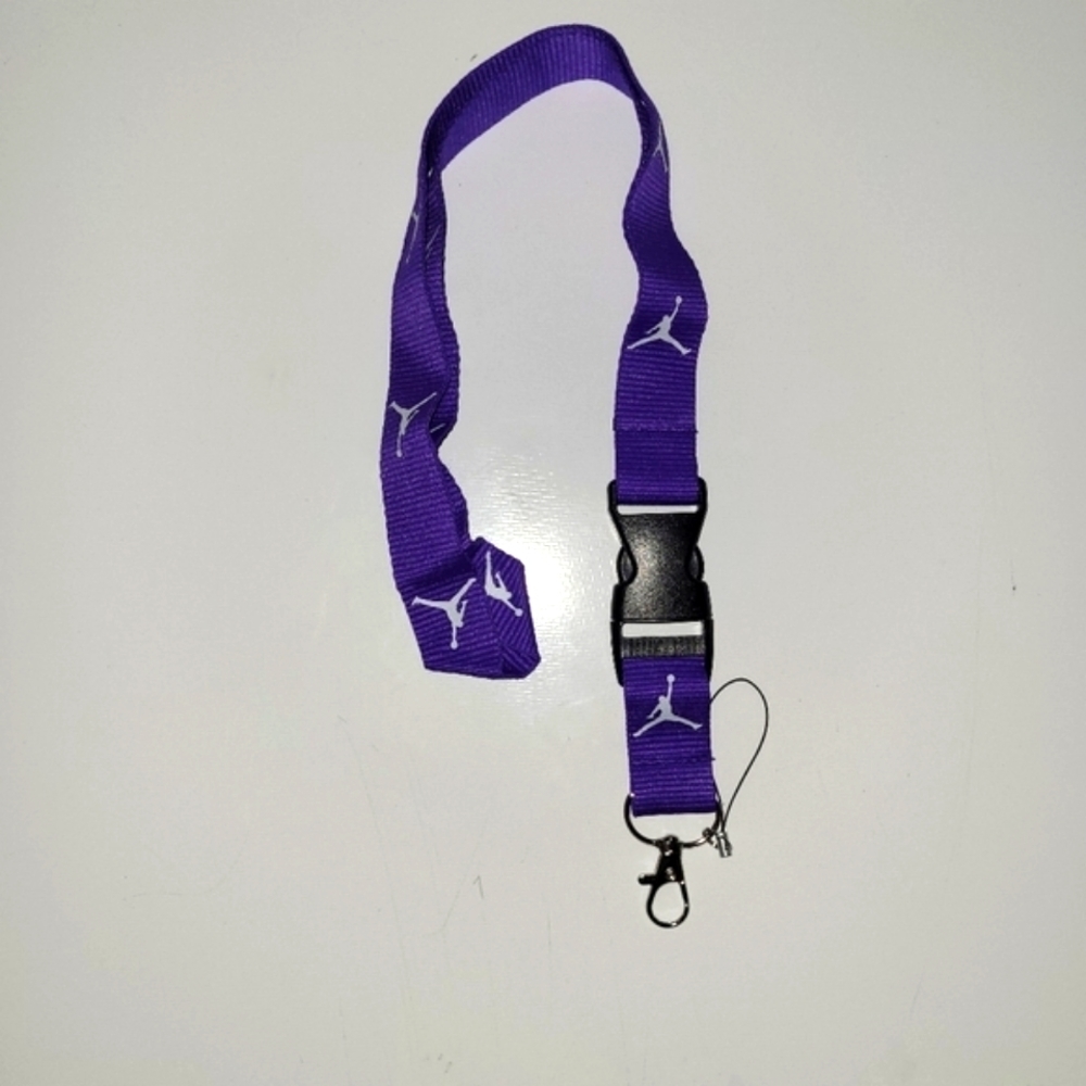 G4. Jordan Combo F One Size Lanyards with Clip (2 Purple) - Picture 4 of 12